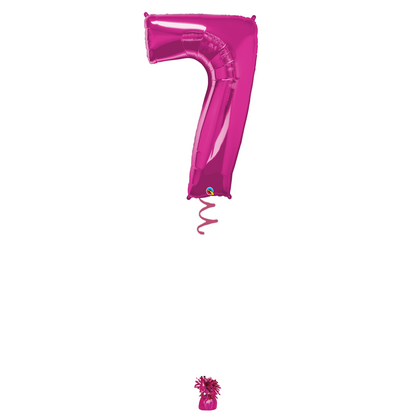 34" Magenta Number Balloon