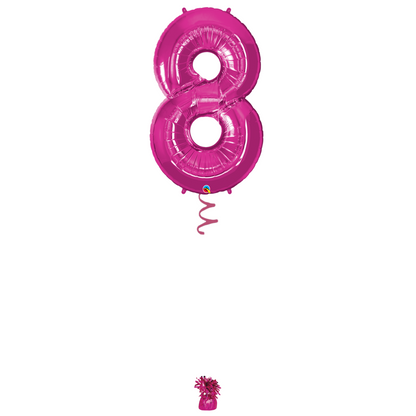 34" Magenta Number Balloon