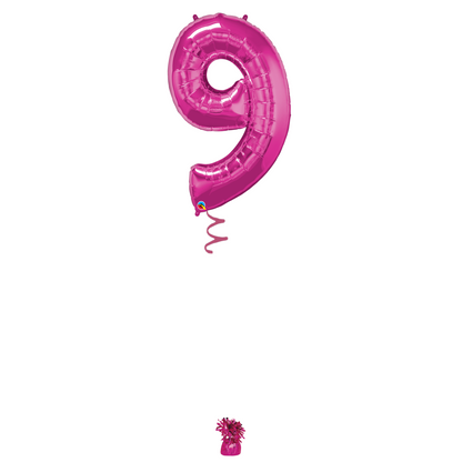 34" Magenta Number Balloon