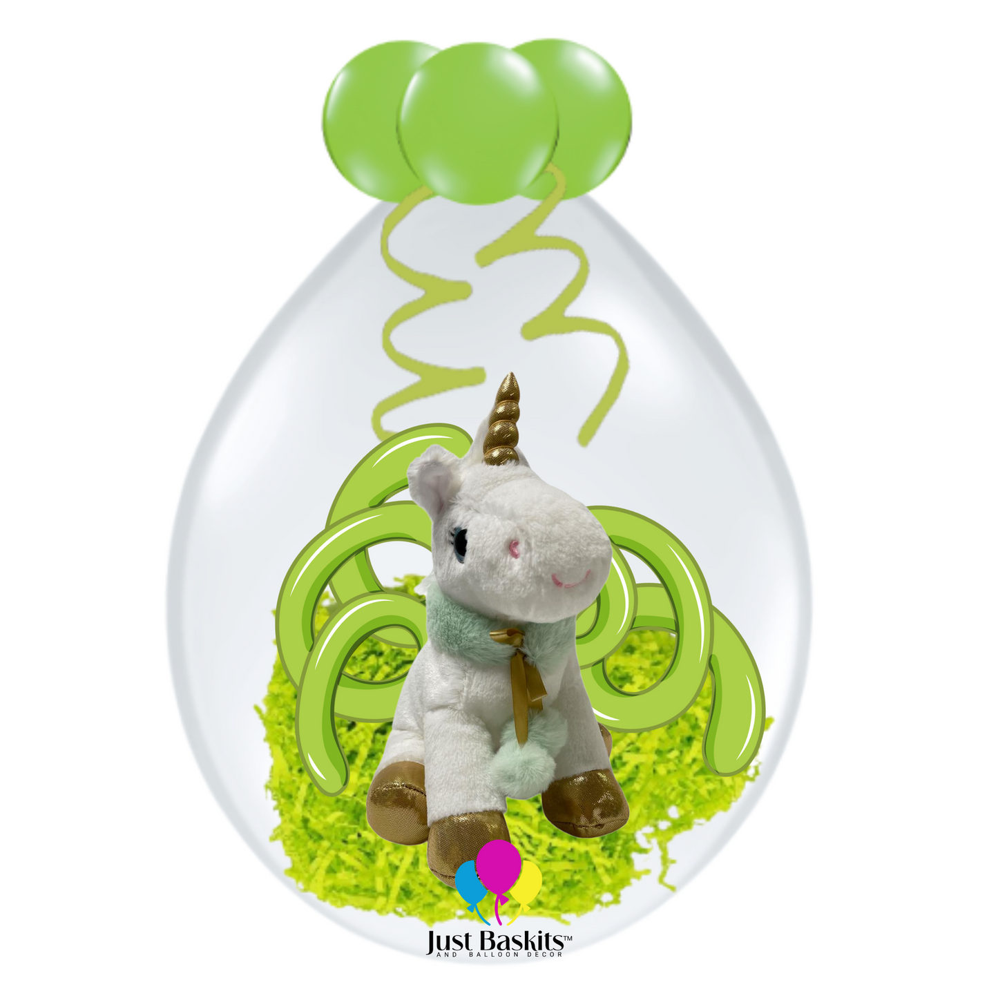 Magical Unicorn Stuffed Balloon - Mint Green