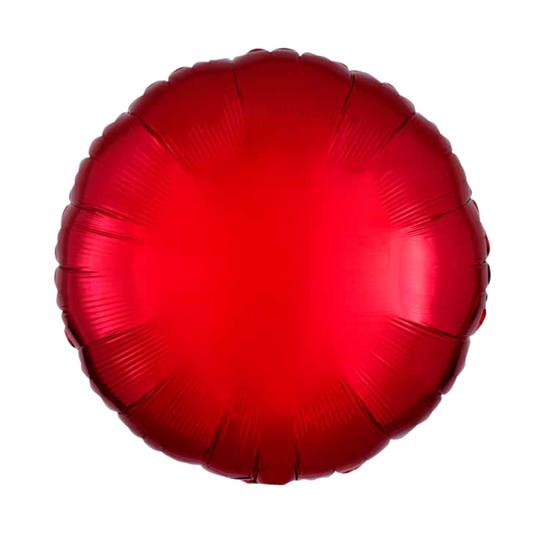 Metallic Red Round 18" Foil Balloon