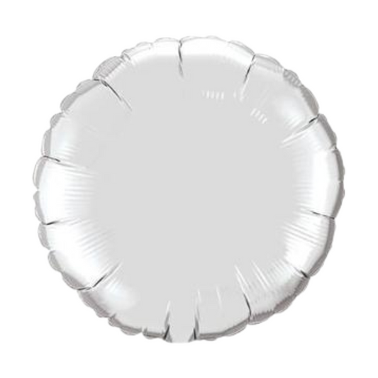 Metallic Silver Round 18" Foil Balloon