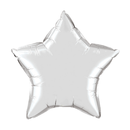 Metallic Silver Star 19" Foil Balloon