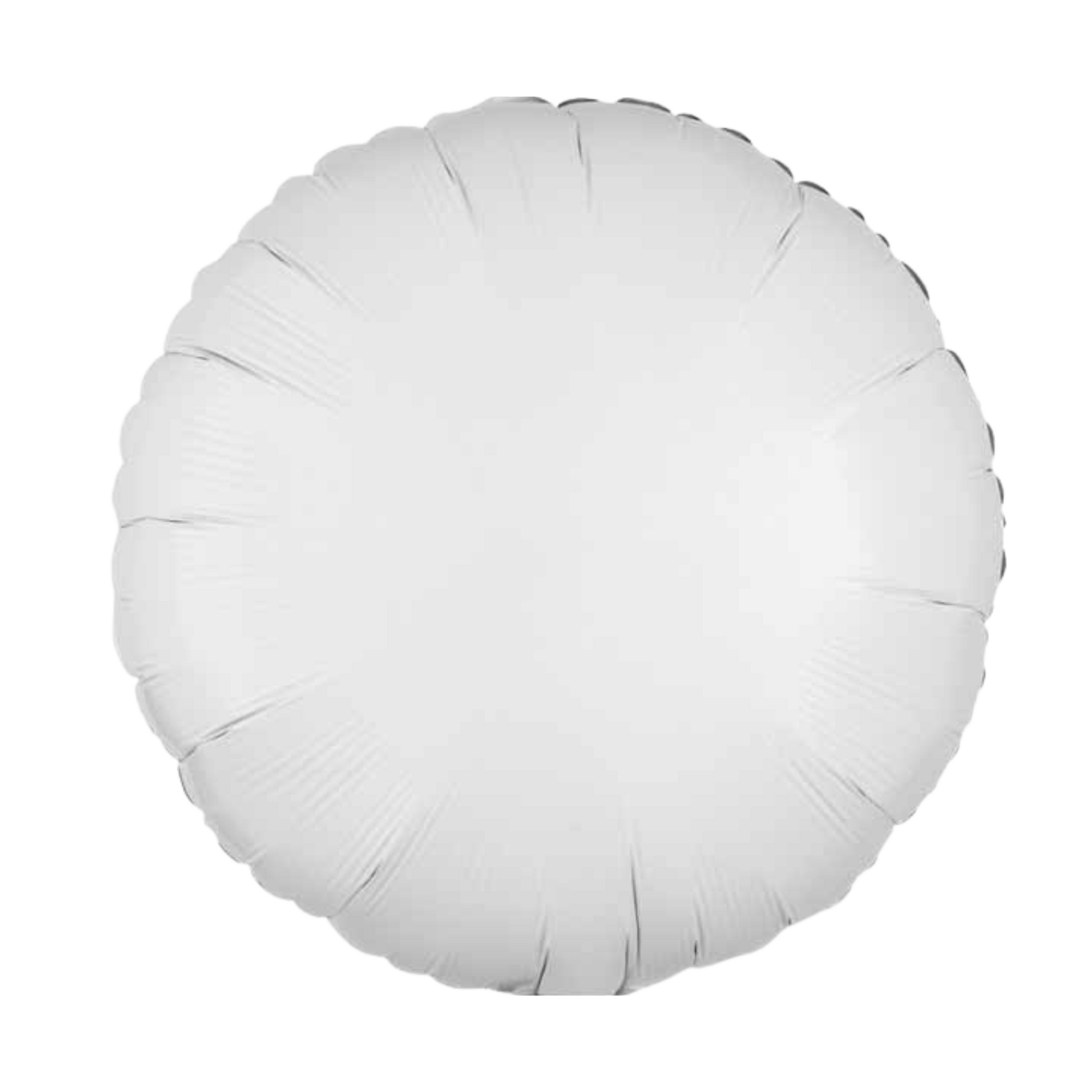 Metallic White Round 18" Foil Balloon