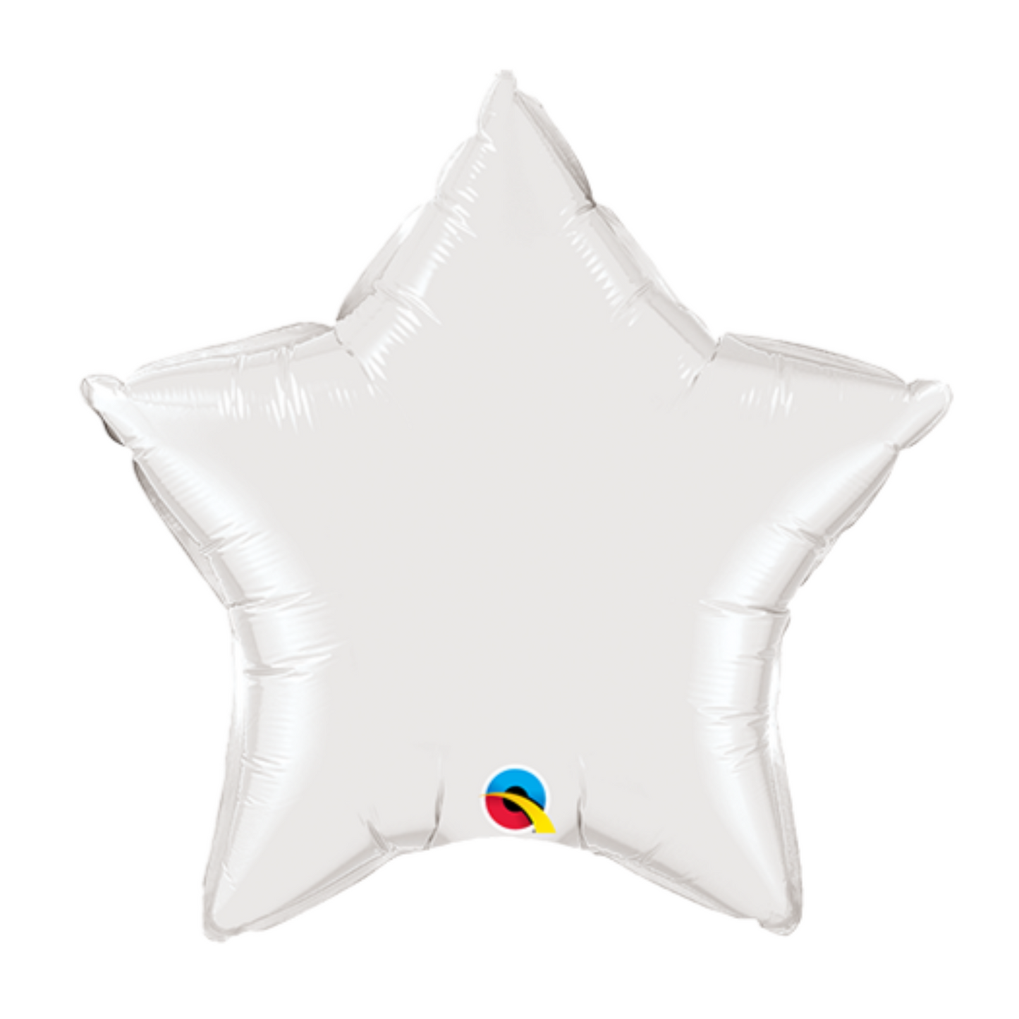 Metallic White Star 19" Foil Balloon