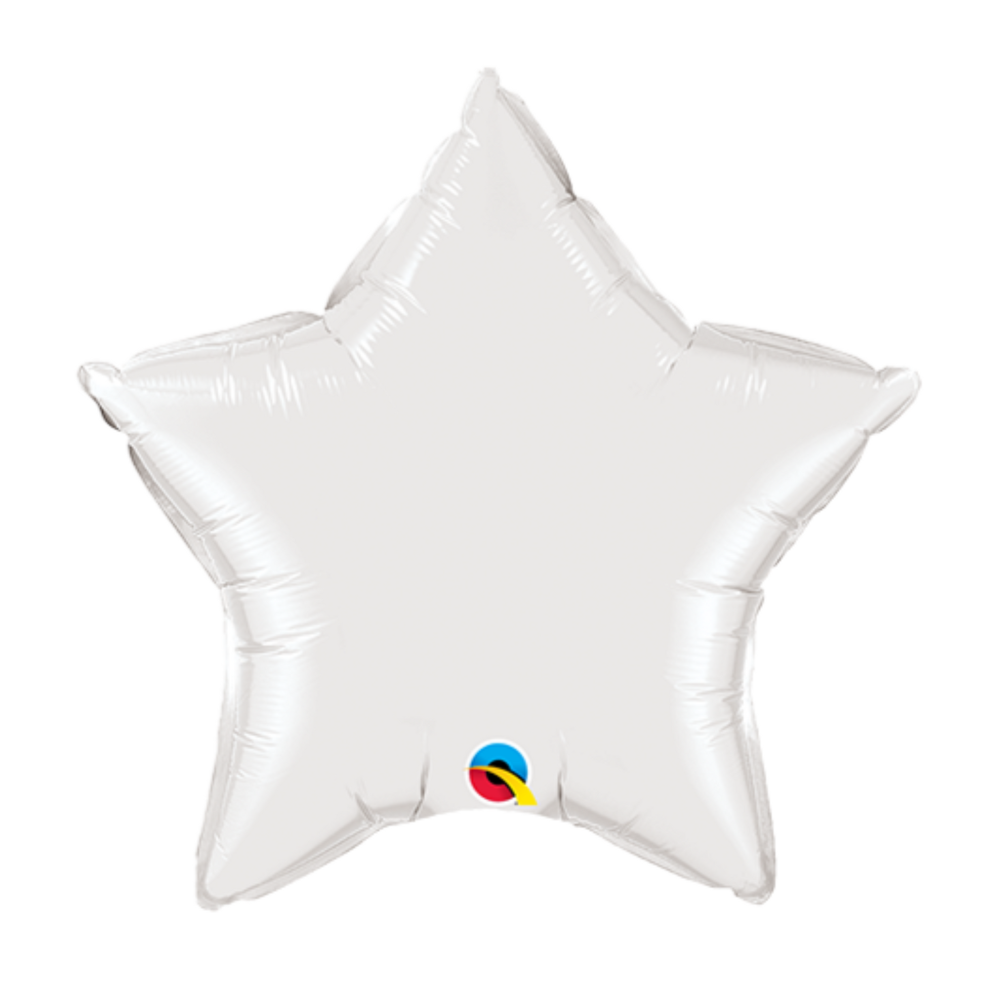 Metallic White Star 19" Foil Balloon