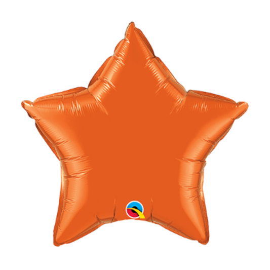 Metallic Orange Star 19" Foil Balloon