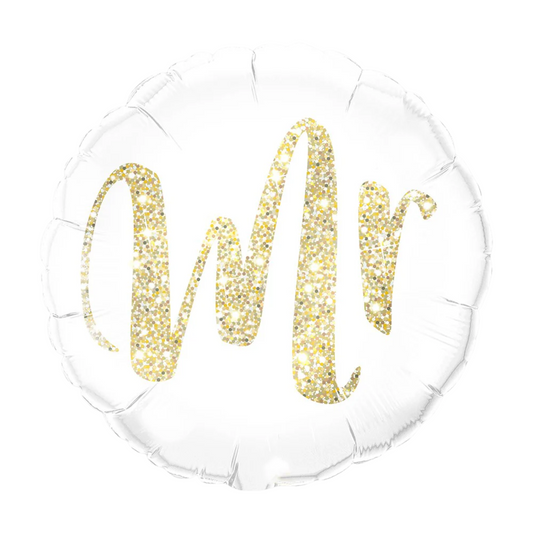 Mr. Glitter Gold 18" Foil Balloon