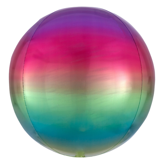 Ombre Rainbow 16" Orb Balloon