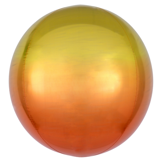 Ombre Yellow & Orange 16" Orb Balloon