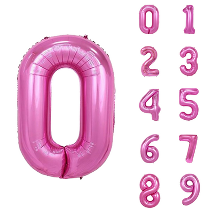 34" Pink Number Balloon