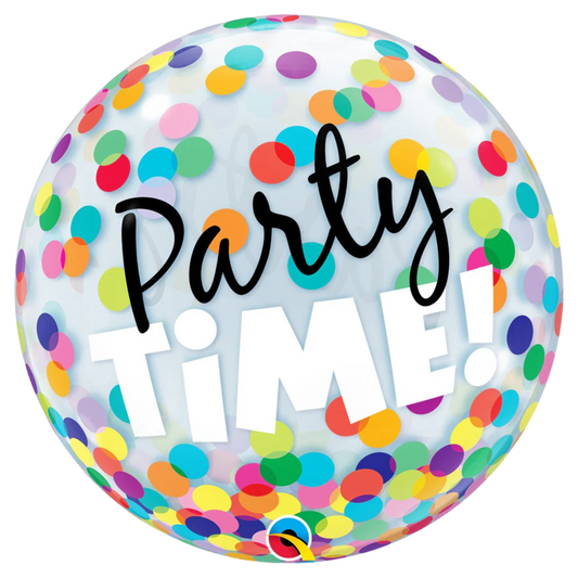 Party Time! Colorful Dots 22" Bubble Balloon