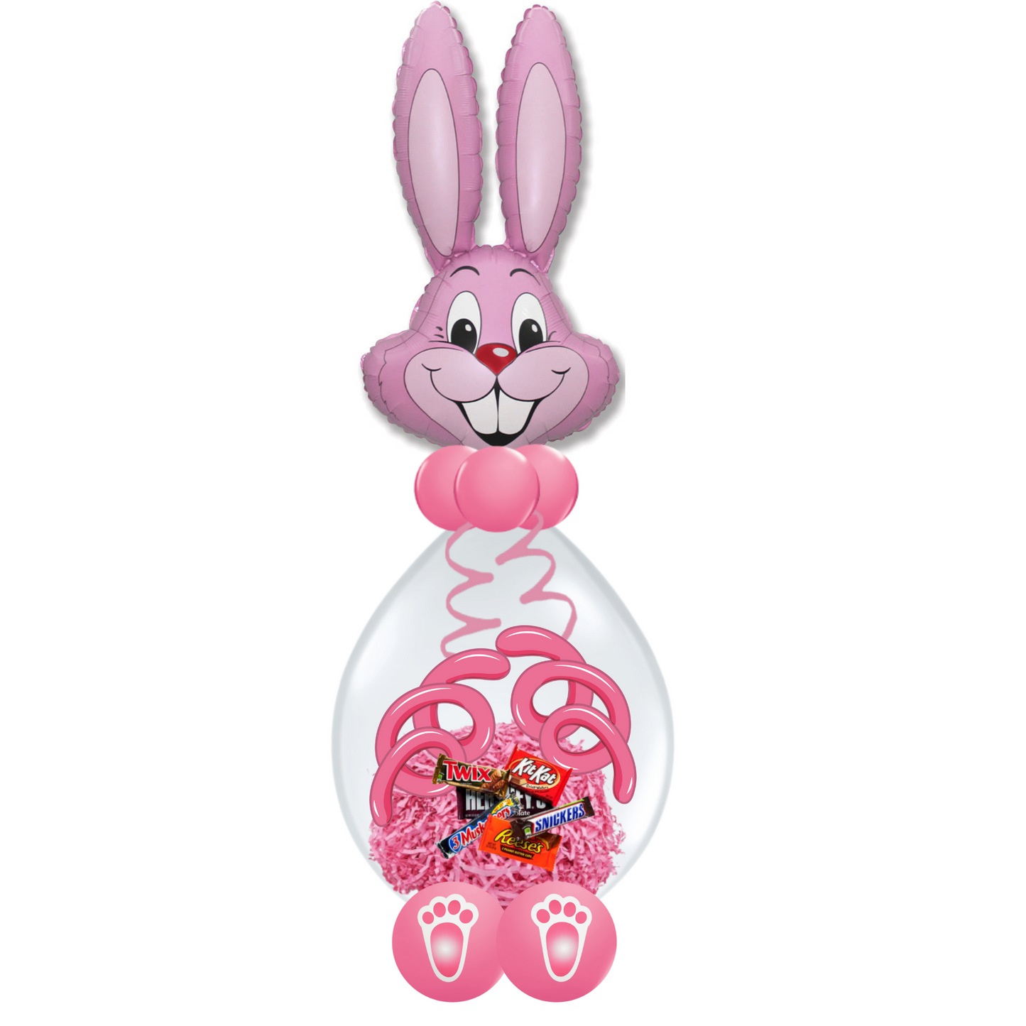 35" Bunny Stuffed Balloon - Pink