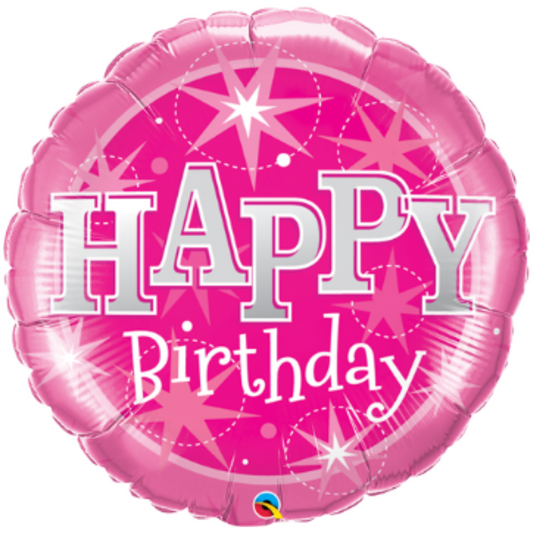Pink Sparkle Birthday 36" Foil