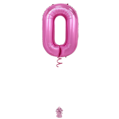 34" Pink Number Balloon