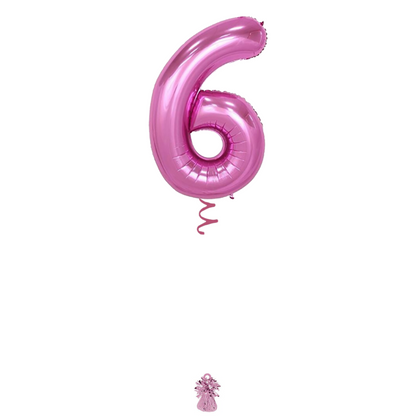 34" Pink Number Balloon
