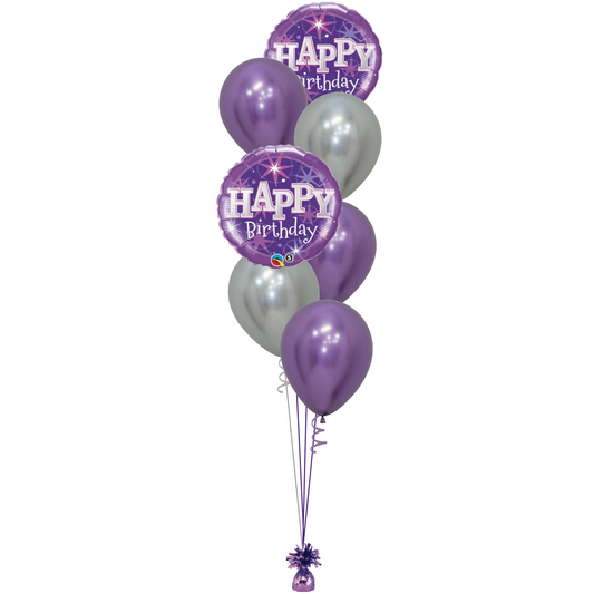 Purple Sparkles Balloon Bouquet