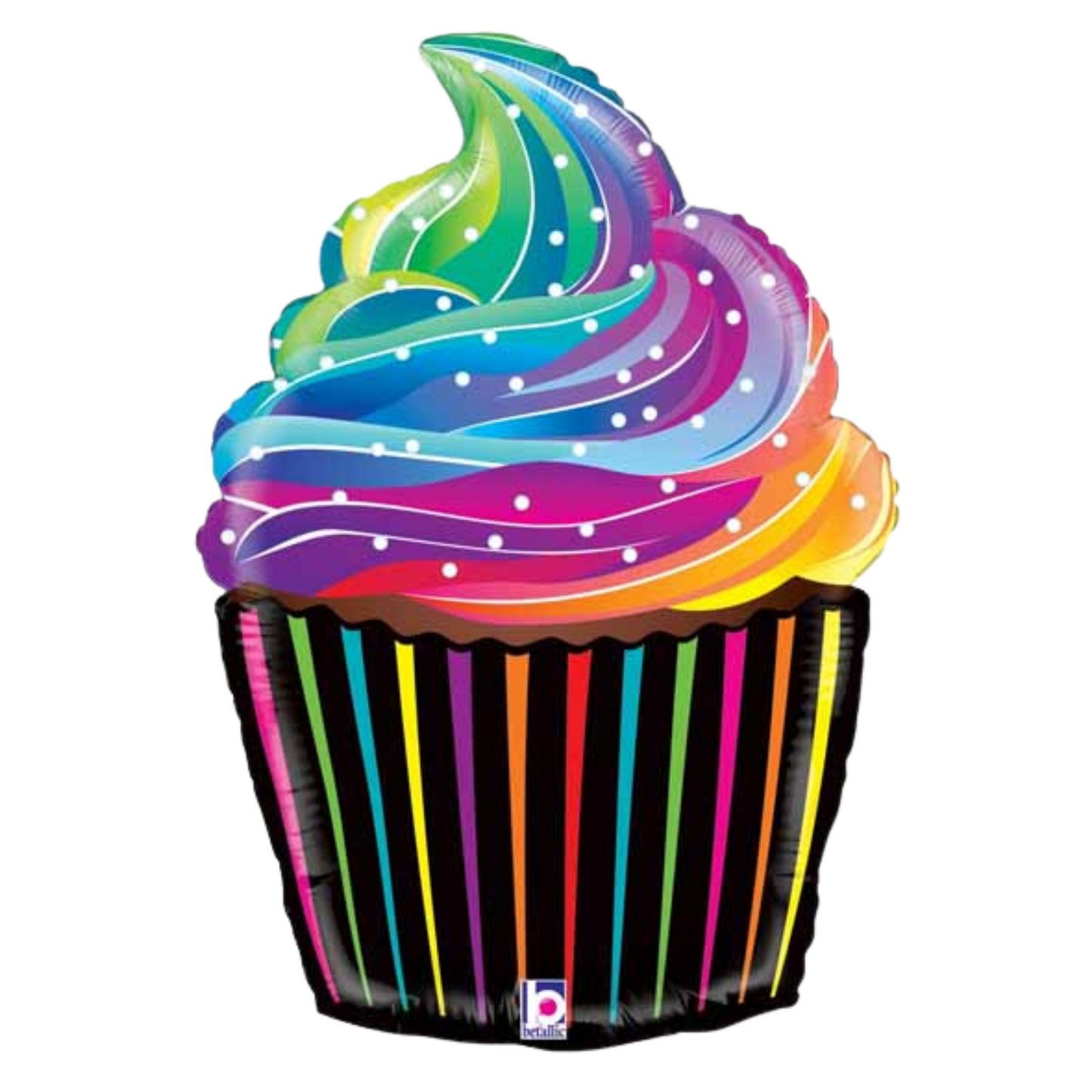 Rainbow Cupcake 29" Foil Balloon