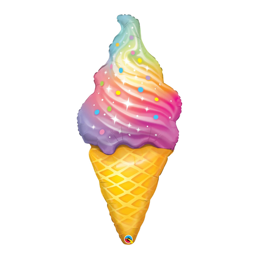 Rainbow Ice Cream 45" Foil Balloon
