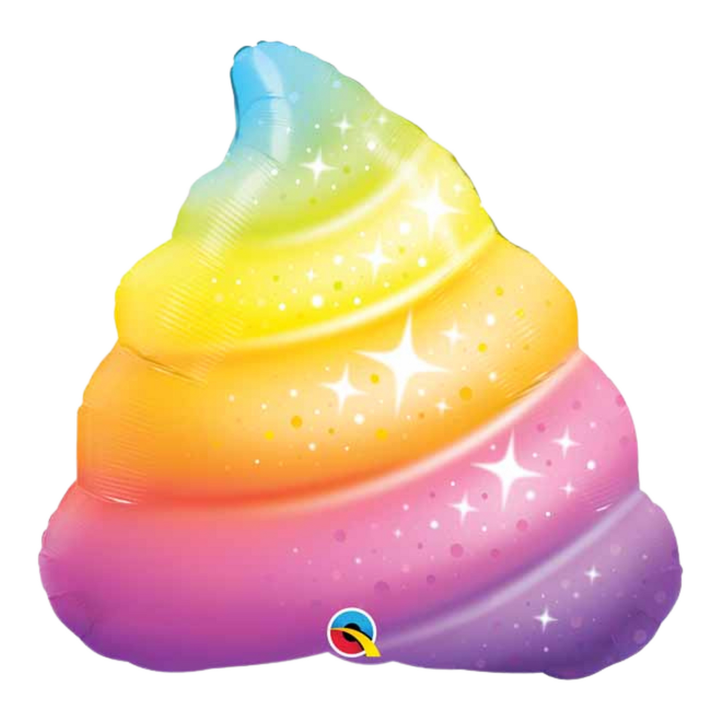 Rainbow Poop Sparkles 30" Foil Balloon