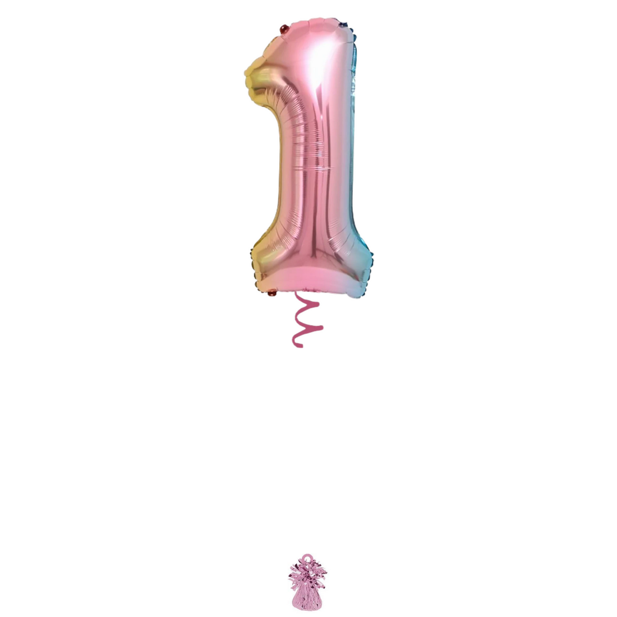 34" Rainbow Ombre Number Balloon