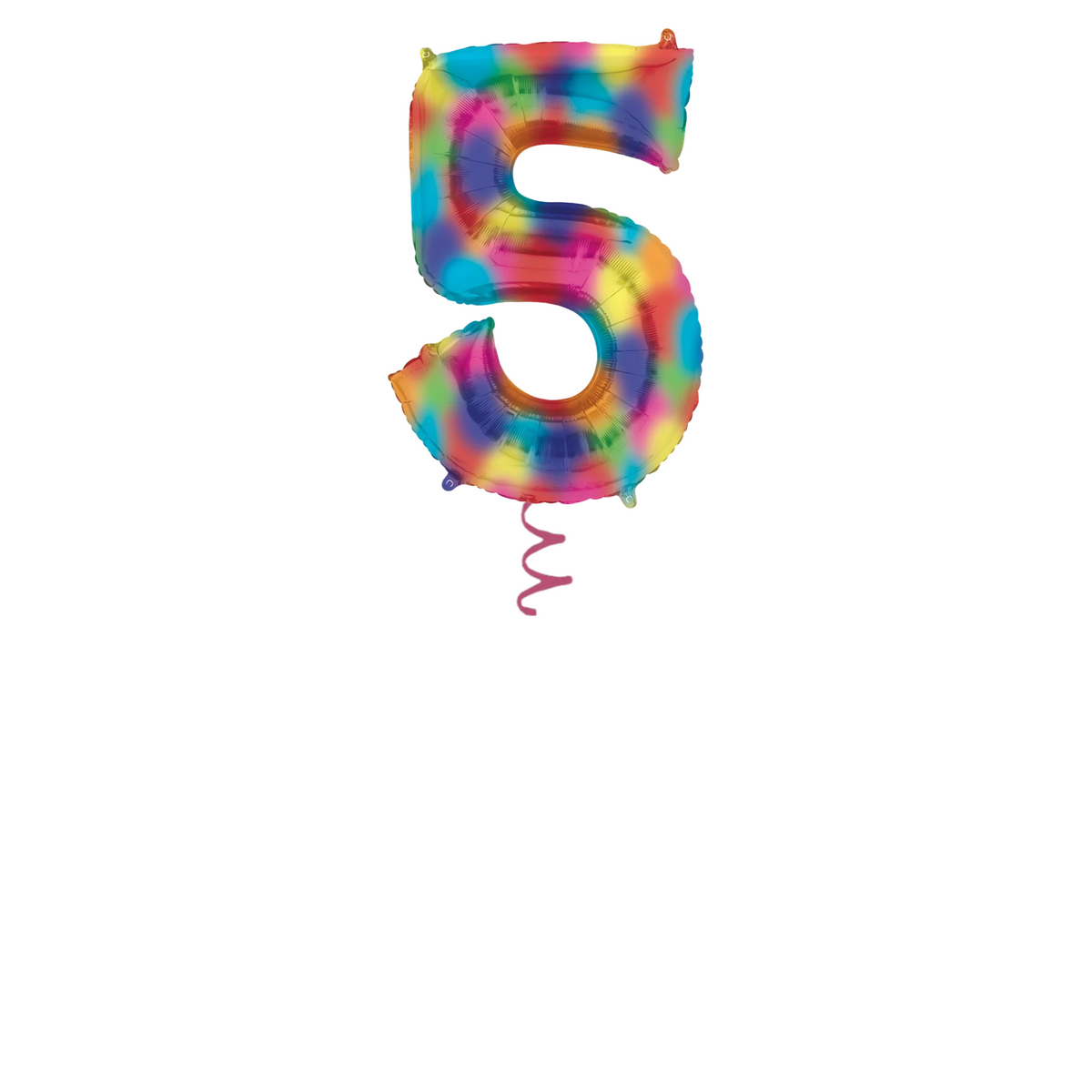 34" Rainbow Splash Number Balloon