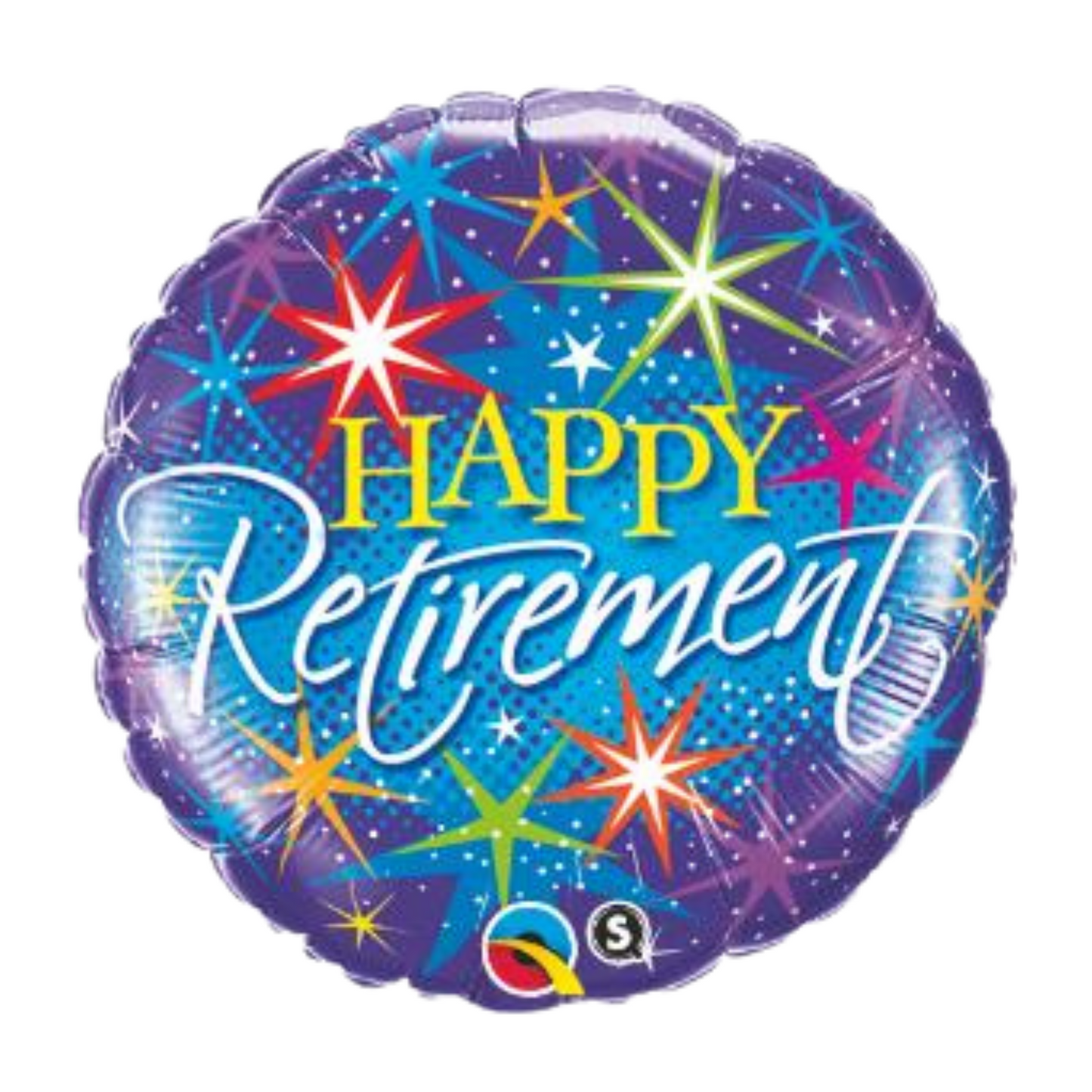 Retirement Colorful Bursts 18" Foil Balloon