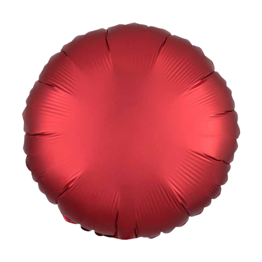 Sangria Satin Luxe Round 18" Foil Balloon