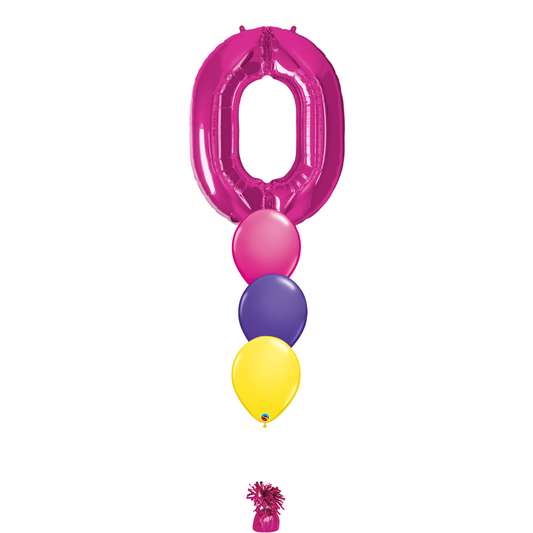 34" Single Number Balloon Bouquet