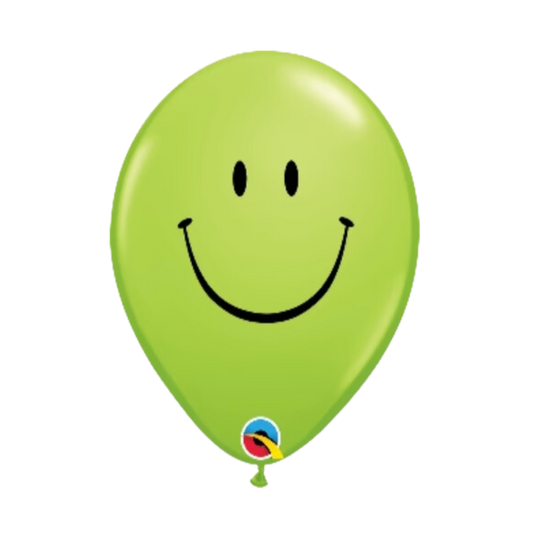 11" Smiley Face - Lime Green