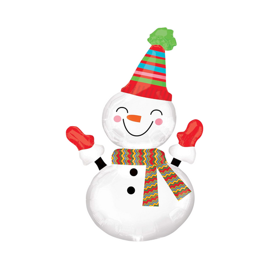Smiley Snowman 36" Foil Balloon
