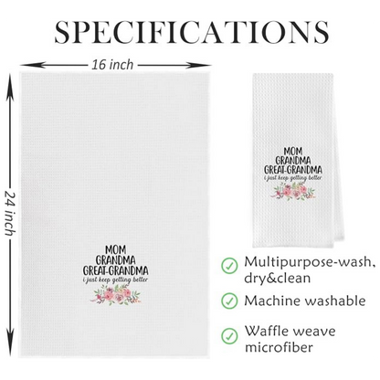 A Mother's Love Blooms Tea Towel