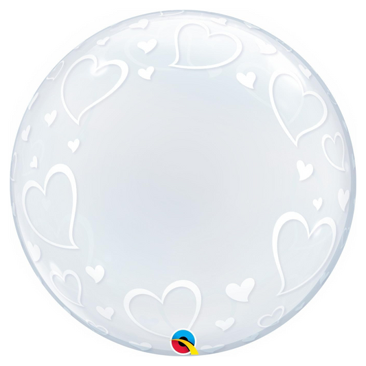 Stylish Hearts 24" Bubble Balloon