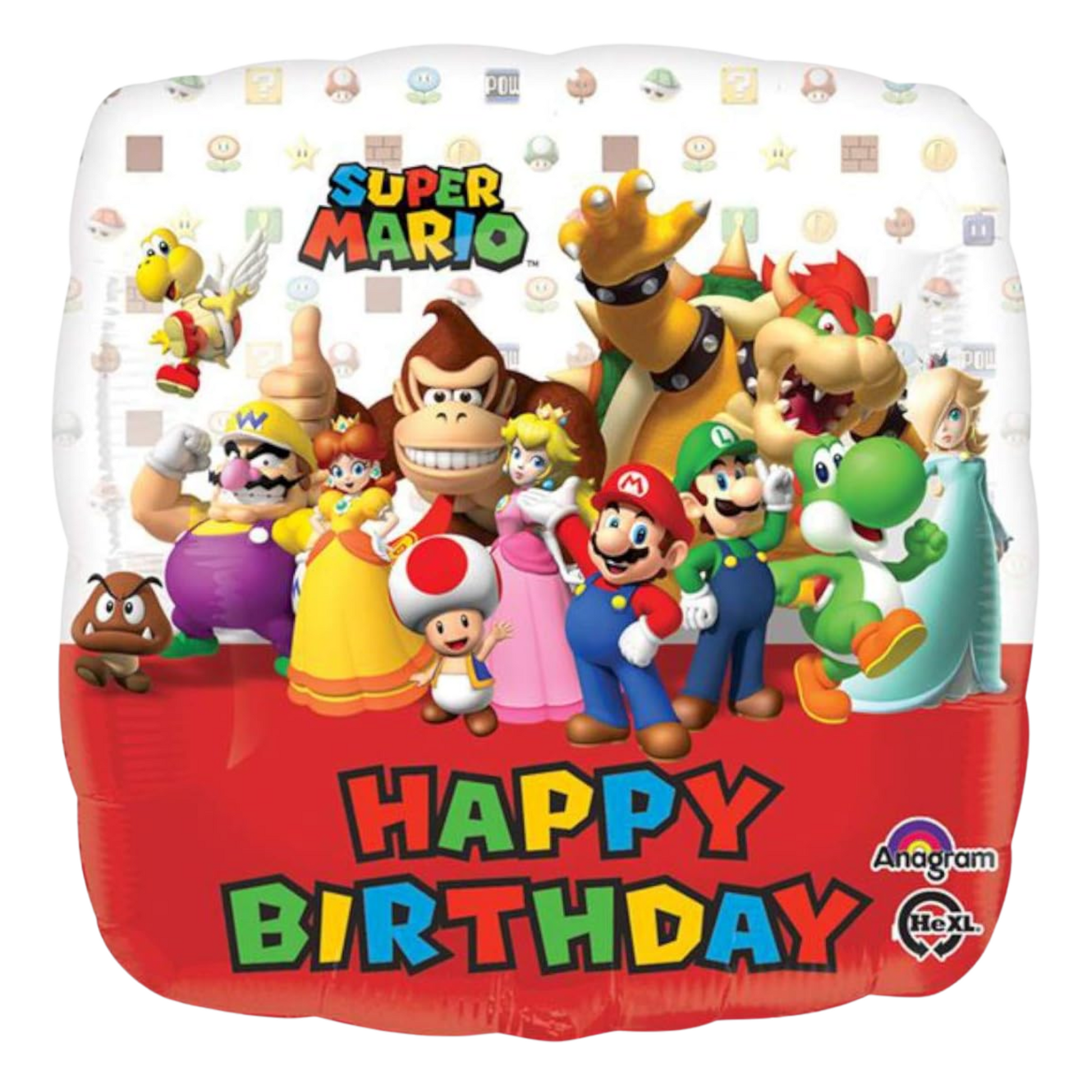 Super Mario HBD 18" Foil Balloon