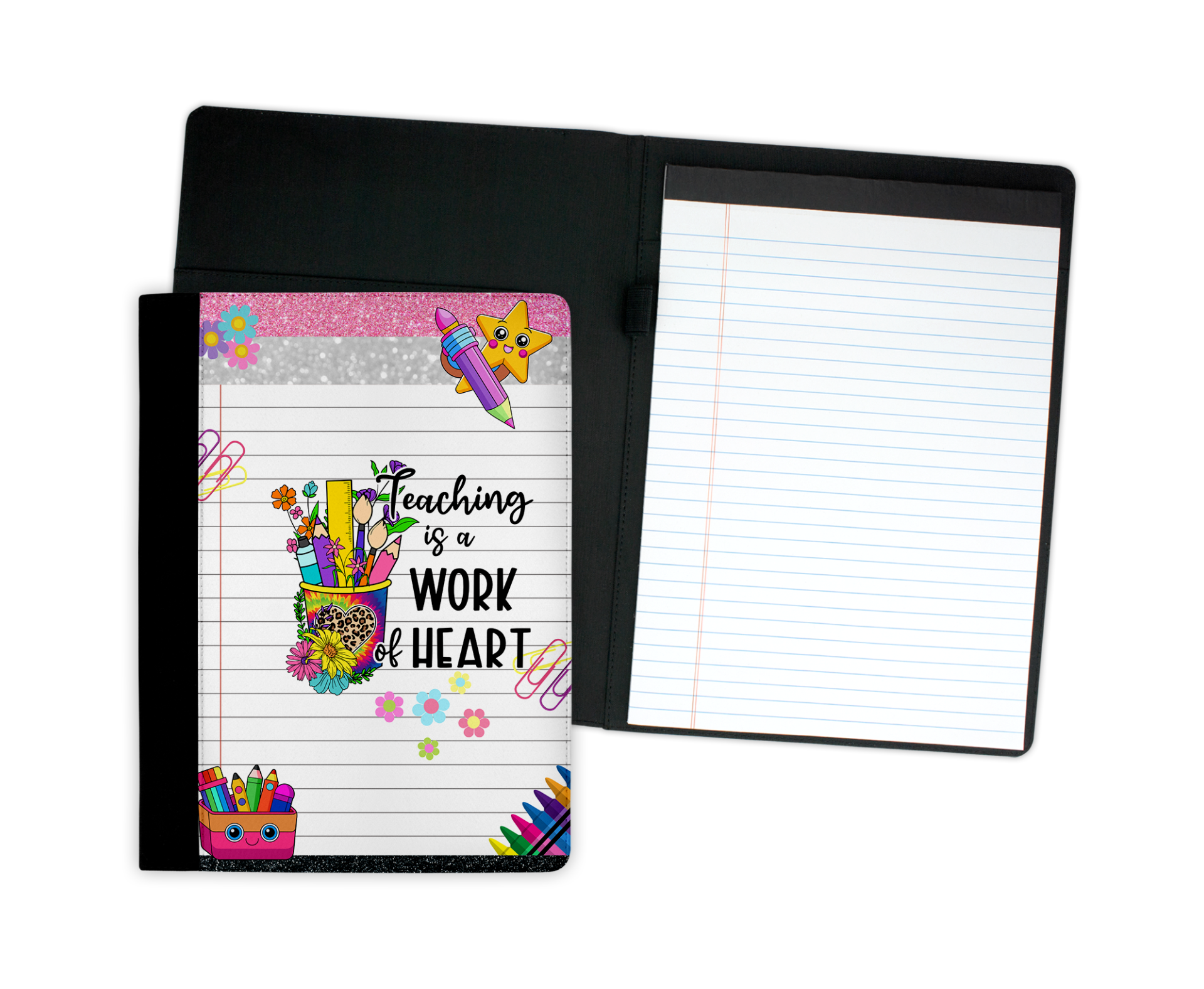 Teaching is a Work of Heart Notebook Portfolio