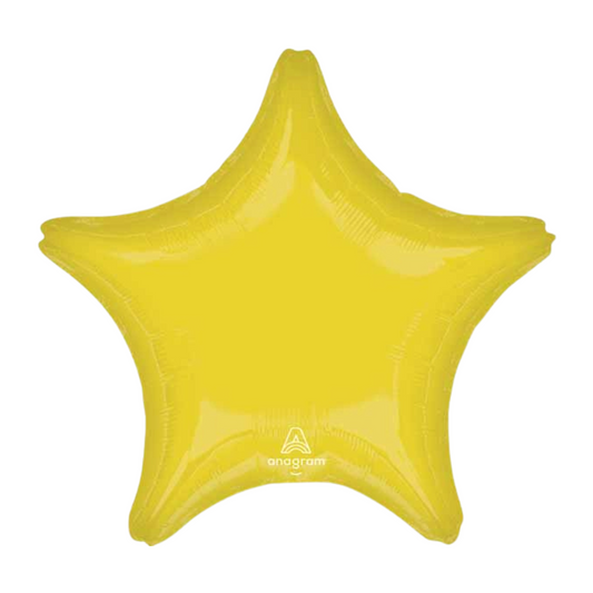 Vibrant Yellow Star 19" Foil Balloon