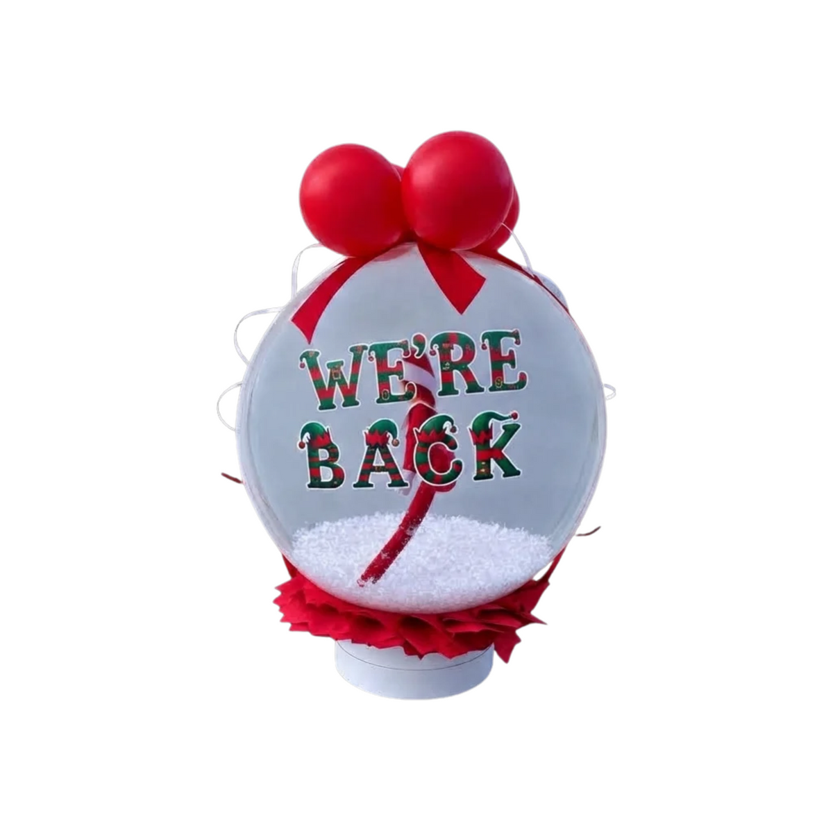 I'm Back / We're Back Snow Globe Elf Arrival