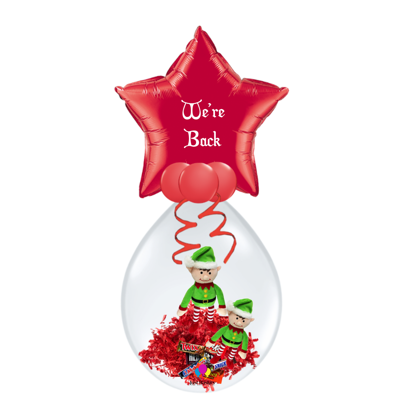 I'm Back / We're Back Stuffed Arrival Balloon with Goodies