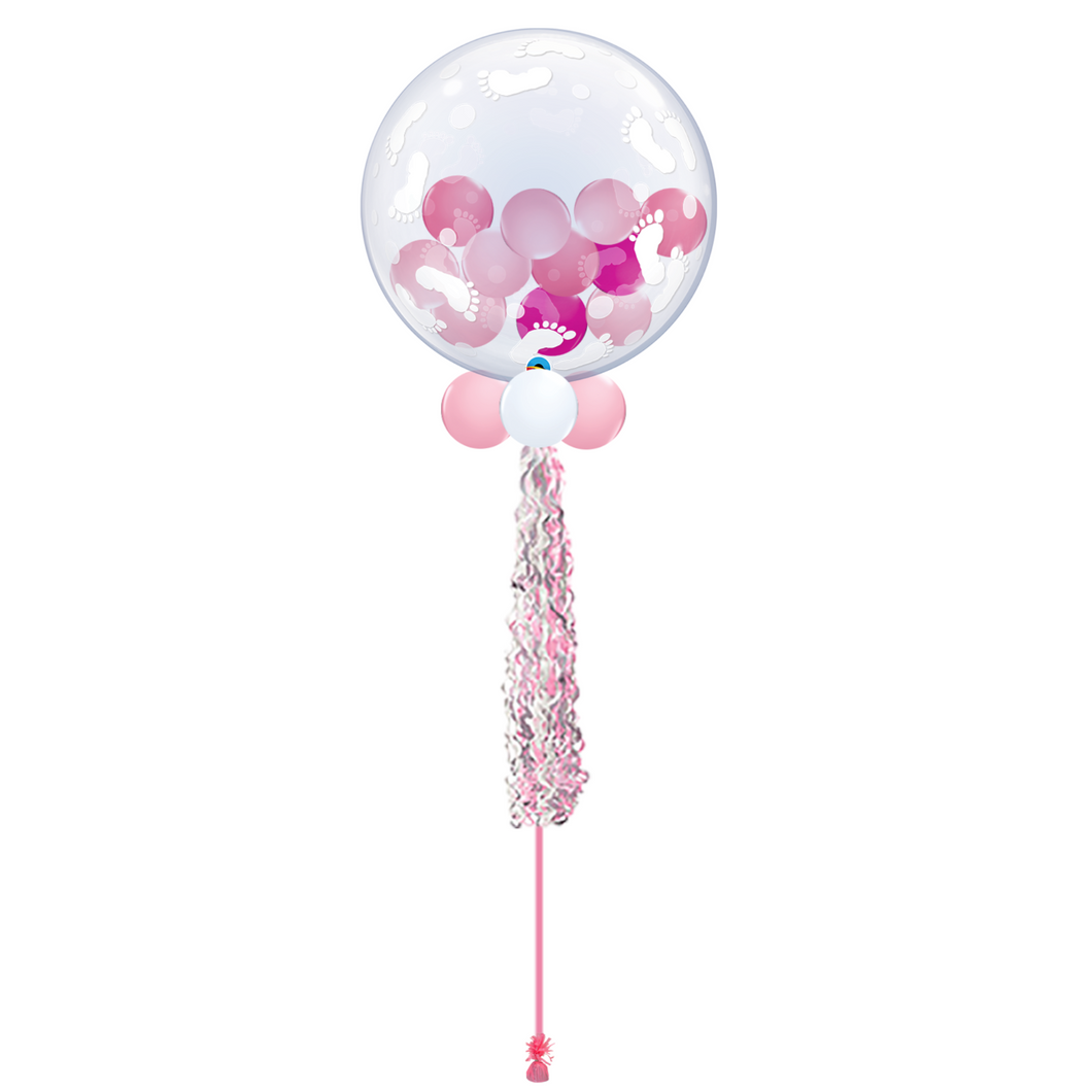 Welcome Baby Girl Bubble Balloon