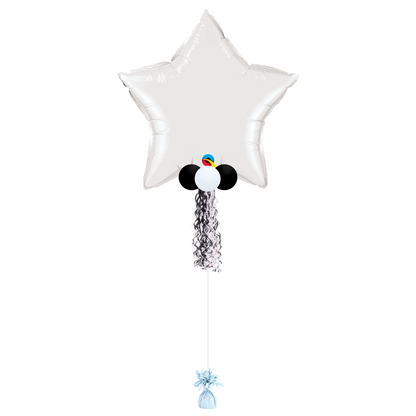 Custom 36" White Star Balloon