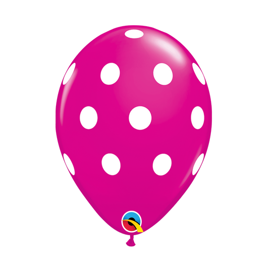 11" Polka Dot - Wild Berry