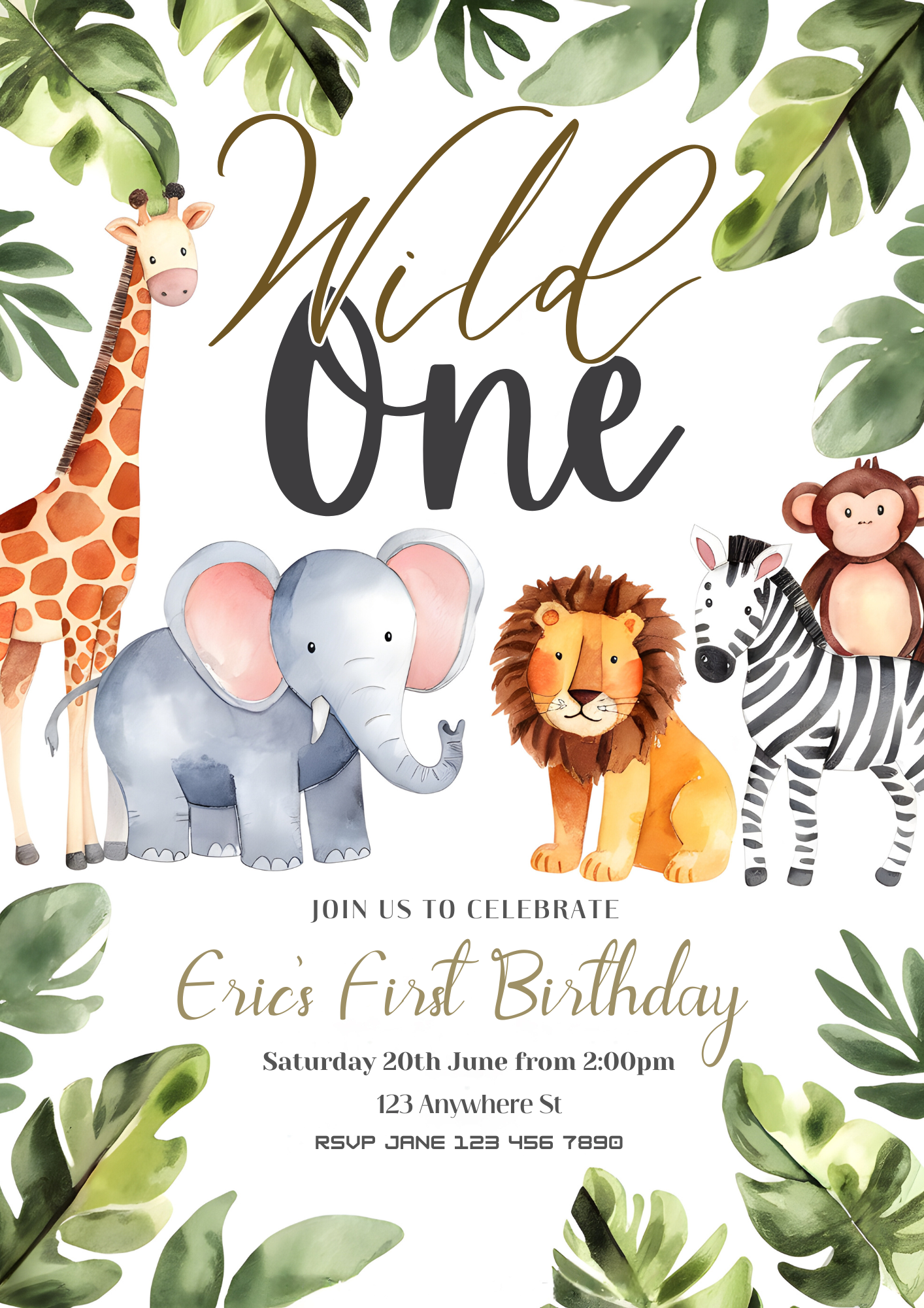 Wild One Invitation