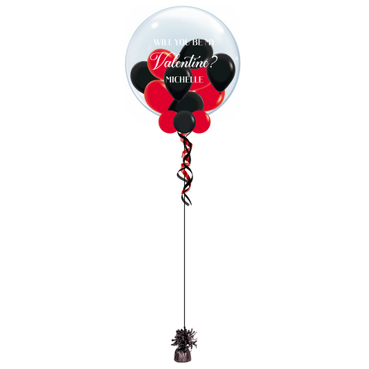 Will you be my Valentine Personalized Bubble Balloon