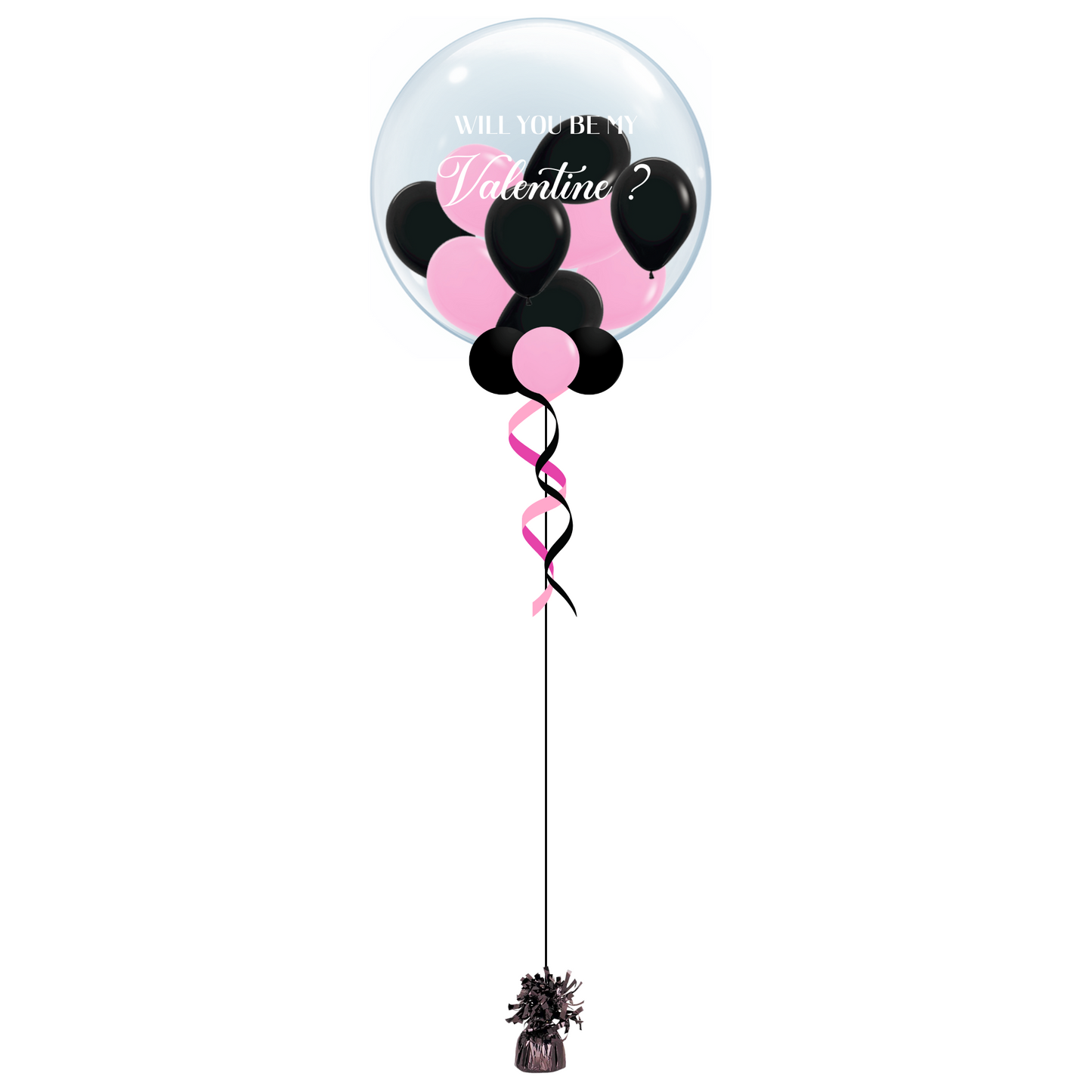 Will you be my Valentine Personalized Bubble Balloon