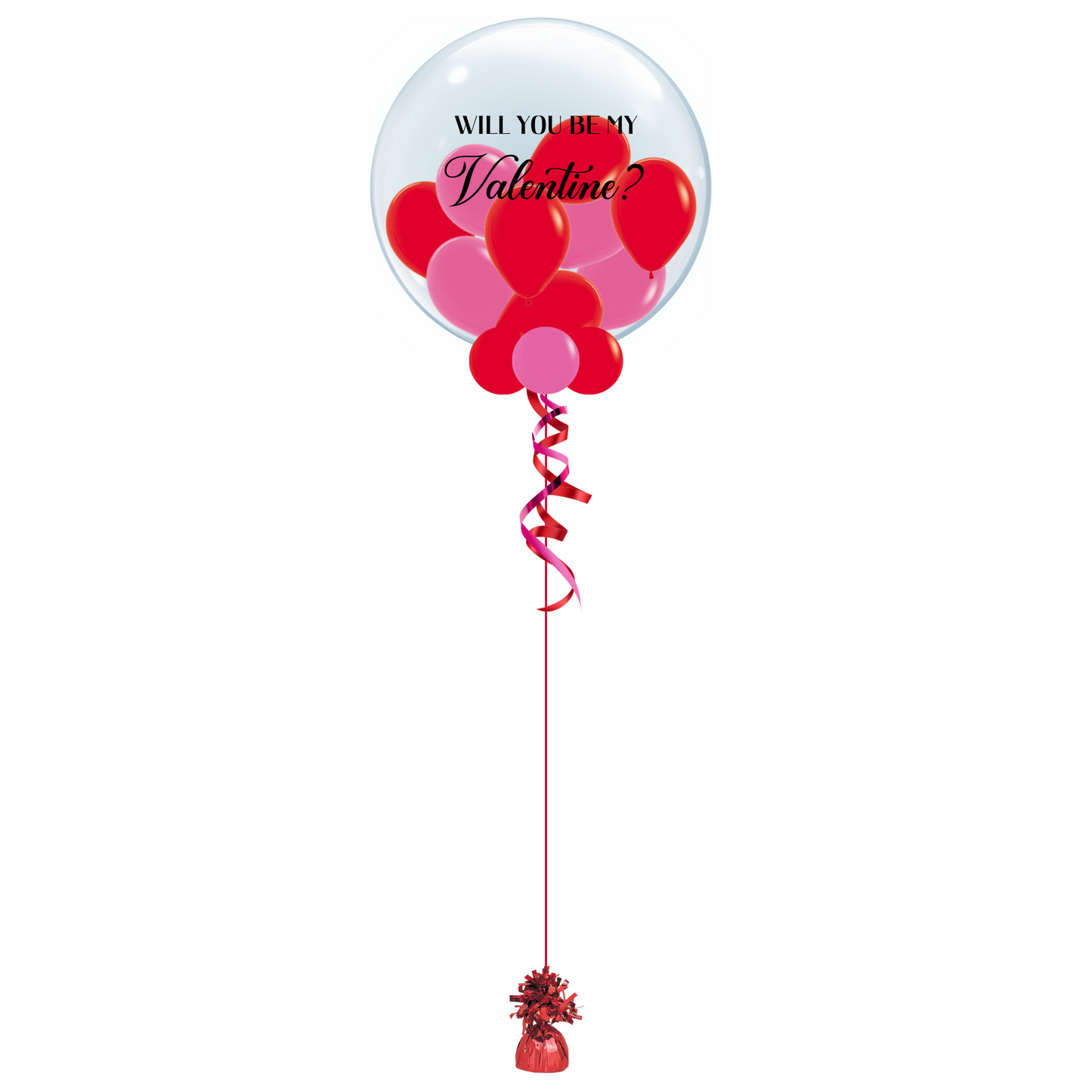 Will you be my Valentine Personalized Bubble Balloon