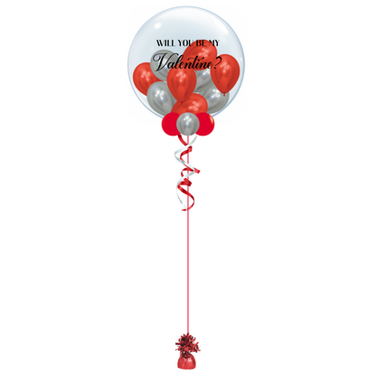 Will you be my Valentine Personalized Bubble Balloon