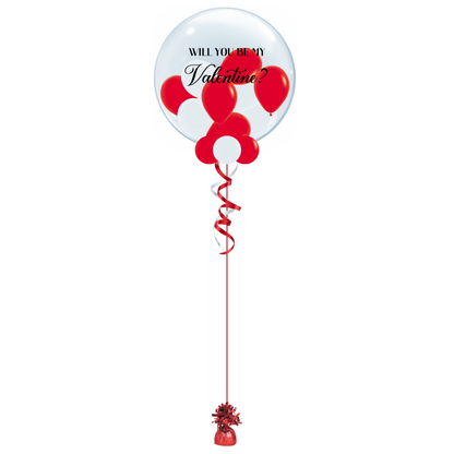 Will you be my Valentine Personalized Bubble Balloon