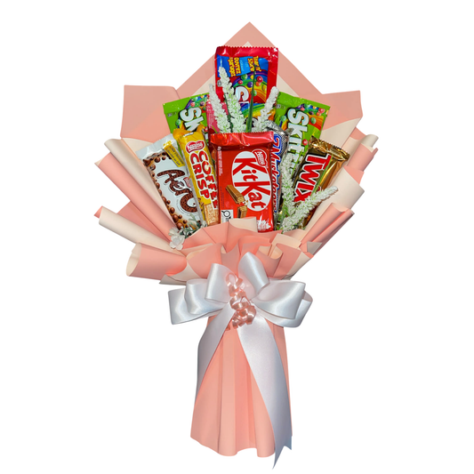Wrapped Candy Bouquet - Pretty in Peach