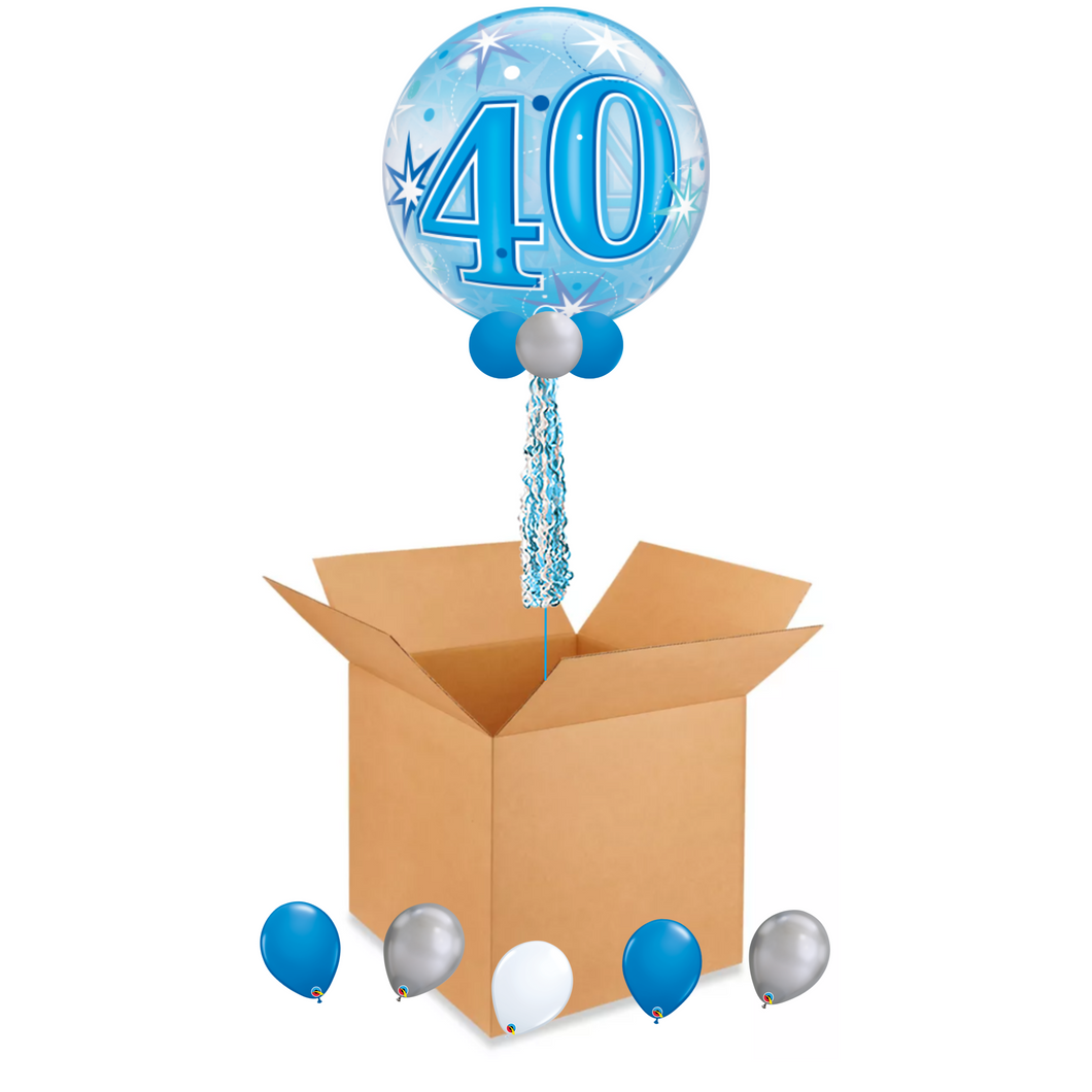 40th Sparkle Balloon in a Box