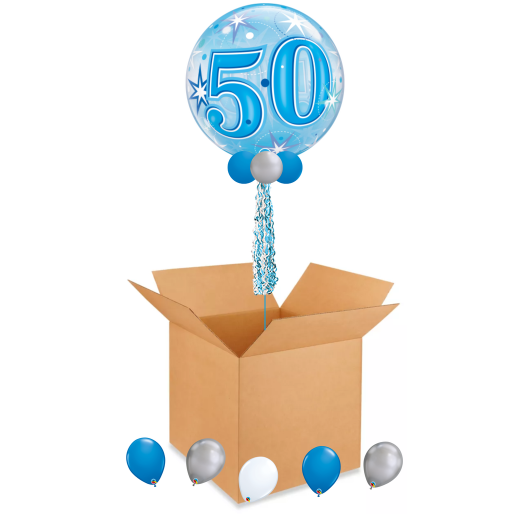 50th Sparkle Balloon in a Box